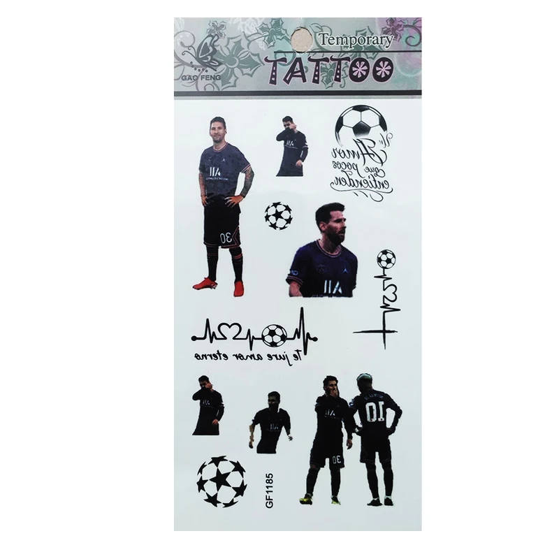 تتو موقت طرح مسی کد 123