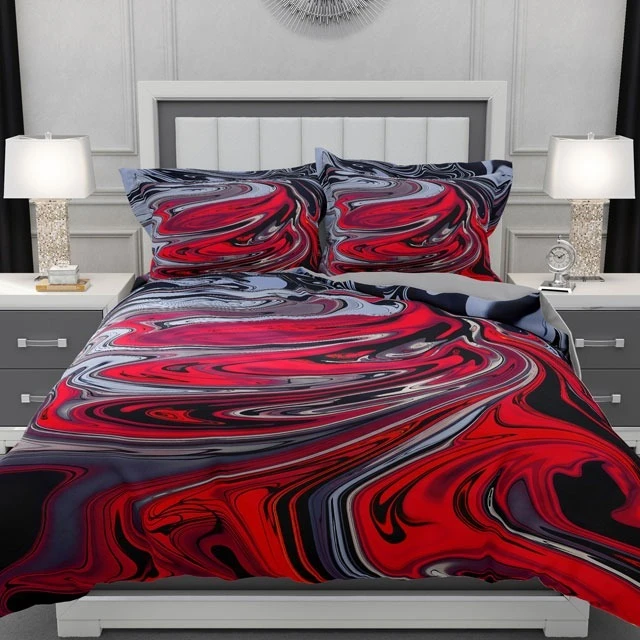 سرویس روتختی مدل ابروبادی رنگی DF50 دو نفره 6 تکه