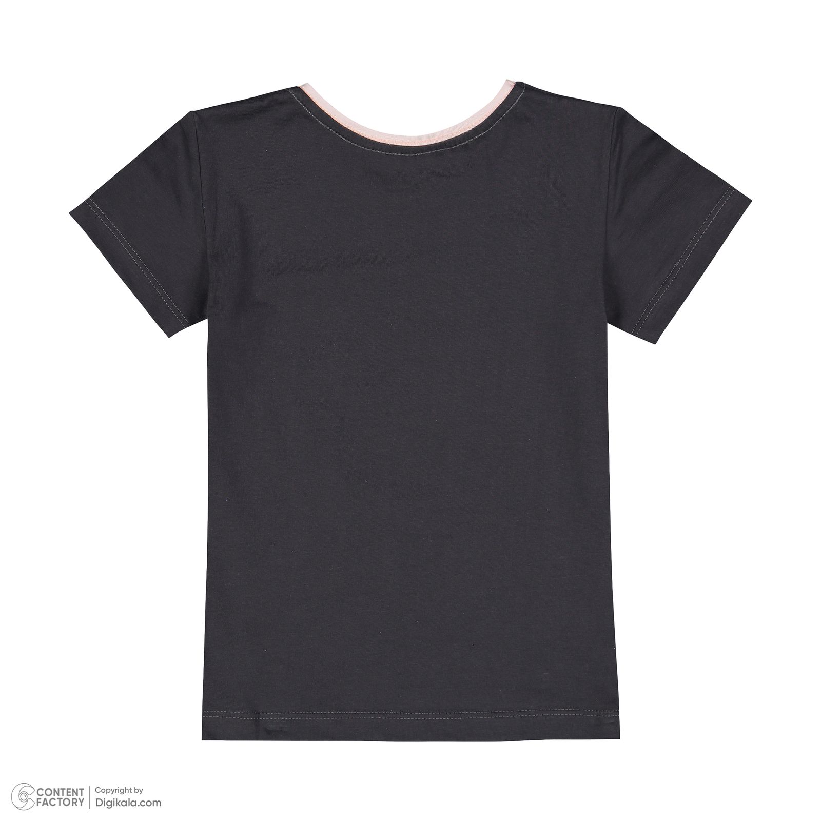 ست تی شرت و شلوار دخترانه ناربن مدل دایناسور رنگ طوسی - - 4