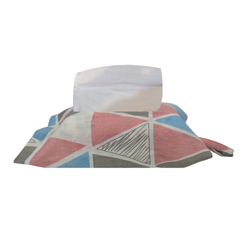 جای دستمال کاغذی هوم اند لایف مدل آگنس کیسه ای طرح مثلثی