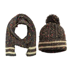 ست کلاه و شال گردن بافتنی بچگانه کولزیون کد 626