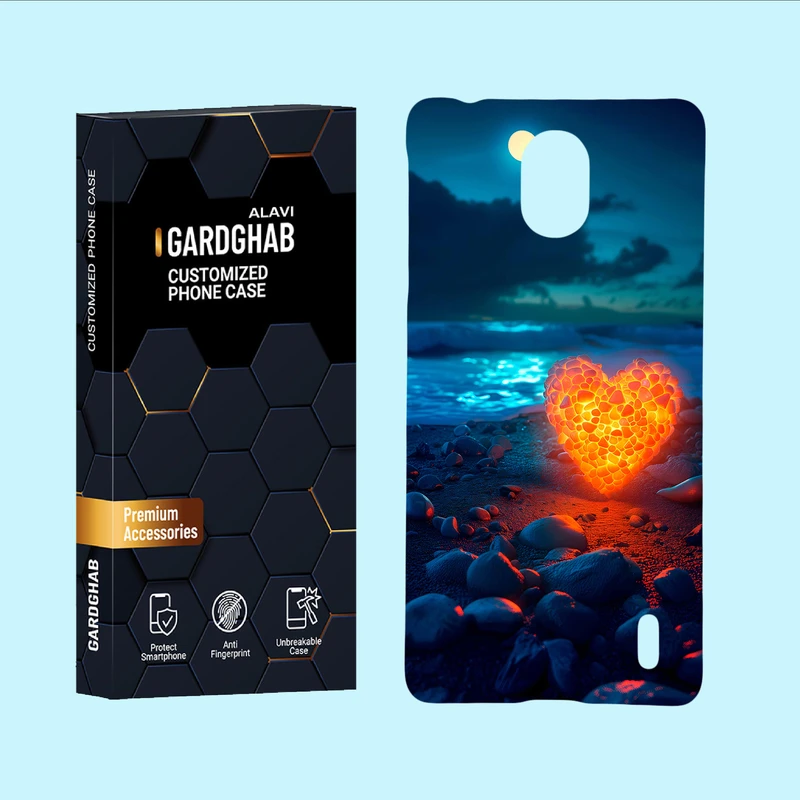 کاور گارد قاب علوی مدل عاشقانه مناسب برای گوشی موبایل نوکیا 1Plus