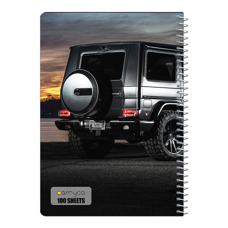 دفتر شطرنجی 100 برگ سیمی کارنیکا طرح مرسدس‑ا ام جی G۶۳ Mercedes‑AMG G63 کد 28657