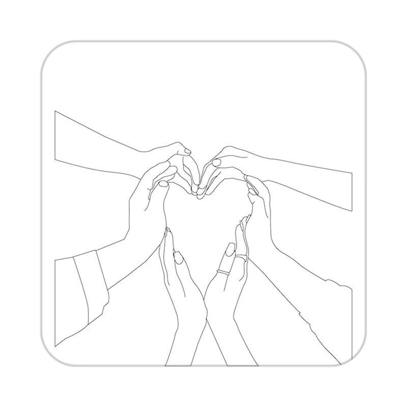 زیر لیوانی کاکتی طرح عاشقانه مدل mp39583