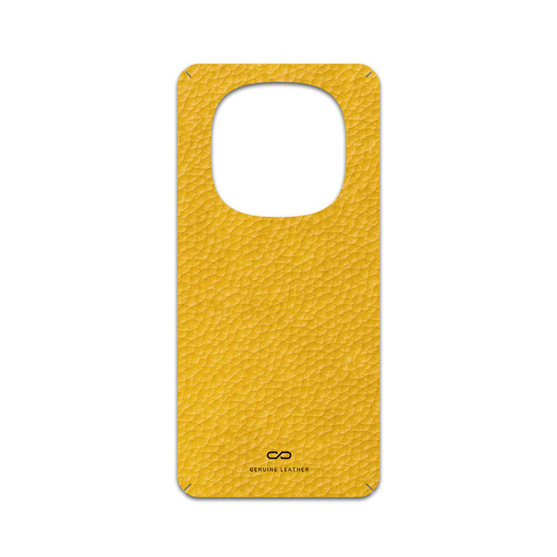 برچسب پوششی ماهوت مدل Mustard-Leather مناسب برای گوشی موبایل شیائومی Redmi Note 14 Pro 5G
