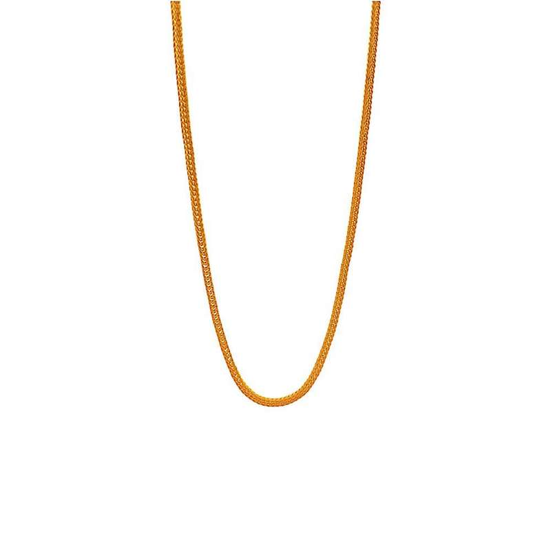 زنجیر طلا 18 عیار زنانه مدوپد طرح گندمی کد Z0080 زنجیر طلا 18 عیار زنانه مدوپد طرح گندمی کد Z0080