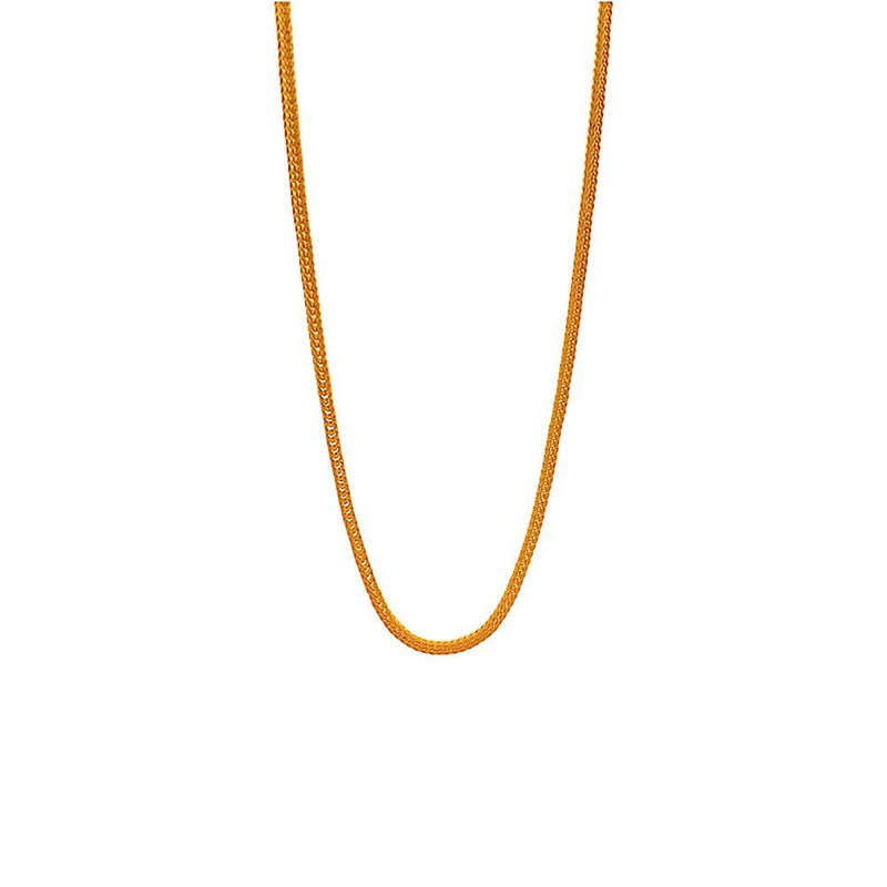 زنجیر طلا 18 عیار زنانه مدوپد طرح گندمی کد Z0080 زنجیر طلا 18 عیار زنانه مدوپد طرح گندمی کد Z0080