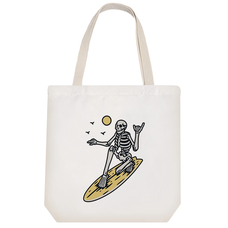 ساک خرید خندالو طرح اسکلت روی اسکی کد 5489