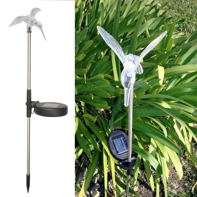 چراغ باغی خورشیدی مدل پرنده مجموعه 2 عددی