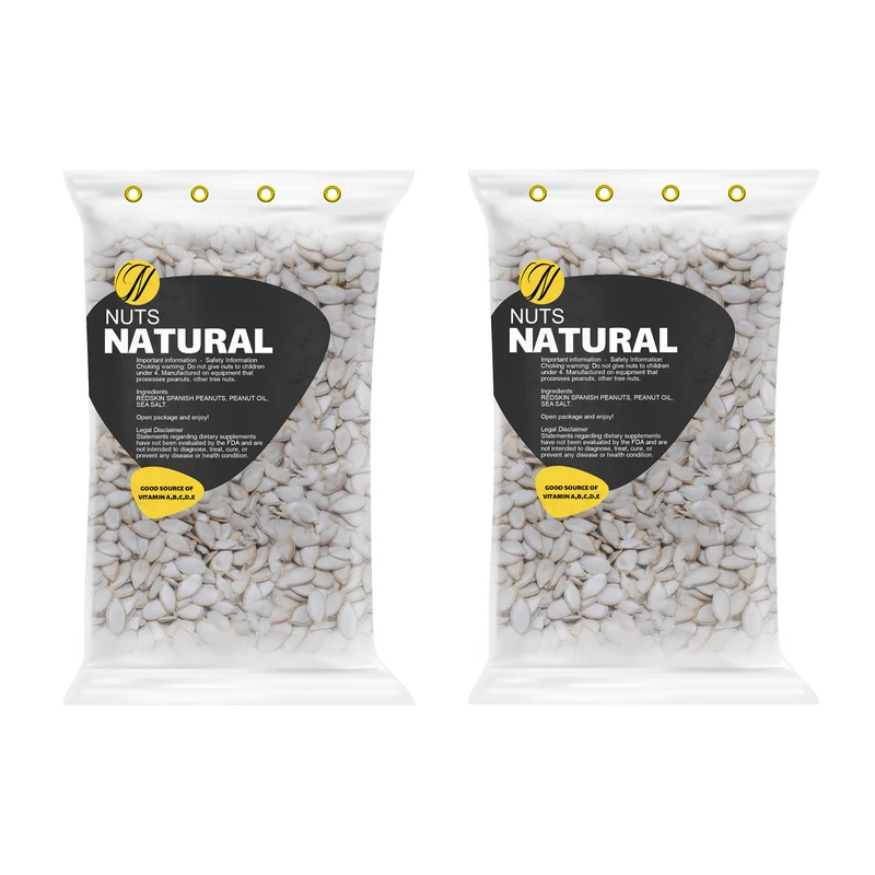 تخمه کدو مرمری خام نچرال - 1 کیلوگرم بسته 2 عددی 