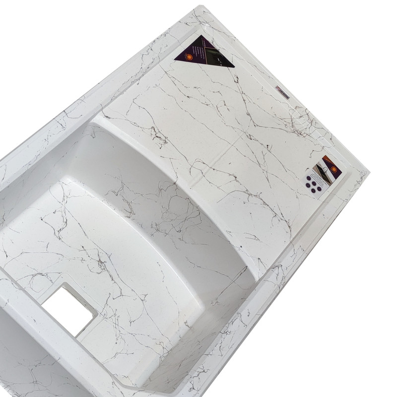 سینک ظرفشویی گرانیت توکار دو لگنه پارادایز مدل Vincenzo-401-WBG سینک ظرفشویی گرانیت توکار دو لگنه پارادایز مدل Vincenzo-401-WBG