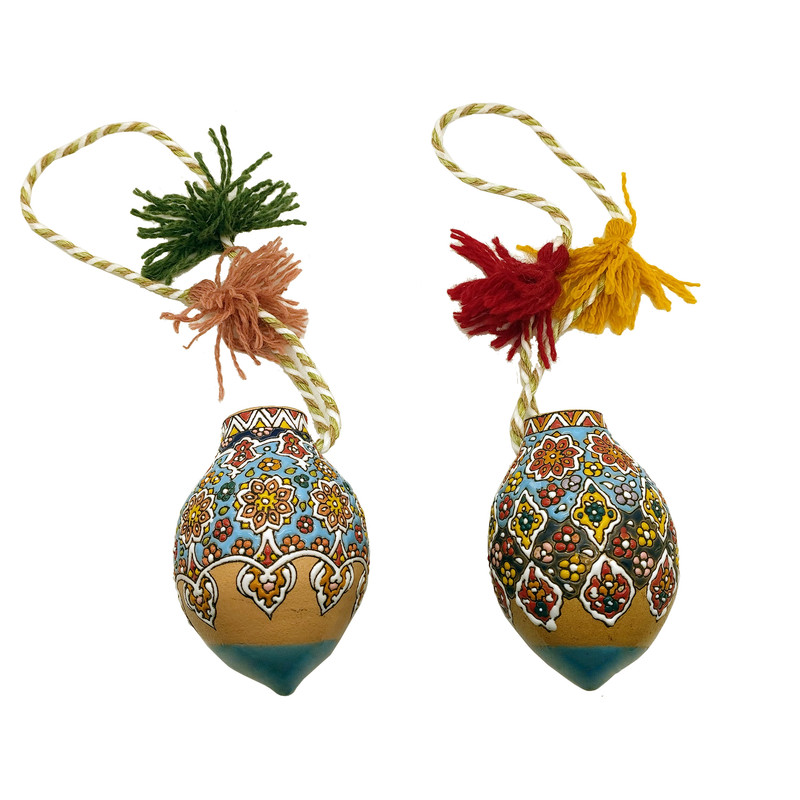  گلدان میناکاری سفالی مدل 01 بسته دو عددی