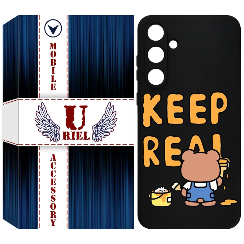 کاور یوریل قاب مدل KSH کد 15 طرح خرس مناسب برای گوشی موبایل سامسونگ Galaxy S24 FE