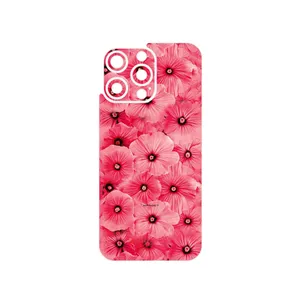 MAHOOT Pink_Flower Cover Sticker for Apple iPhone 15 Pro Max