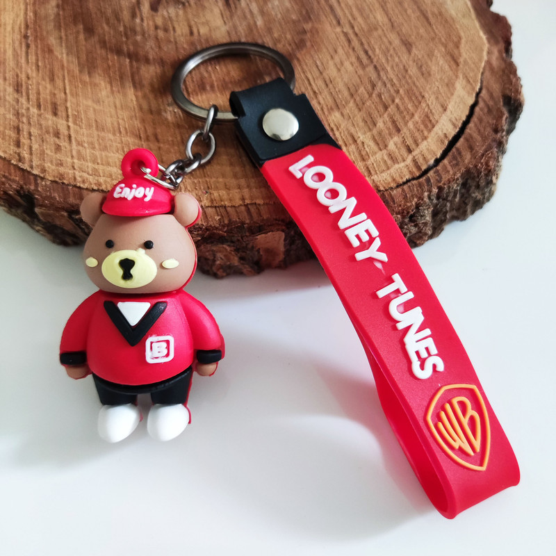 جاکلیدی مدل سیلیکونی طرح خرس تدی و لباس بیسبال کد DB20