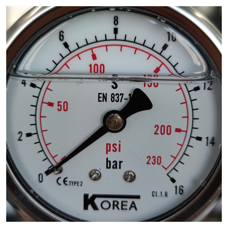 گیج فشار کره مدل 6cm-down-16bar