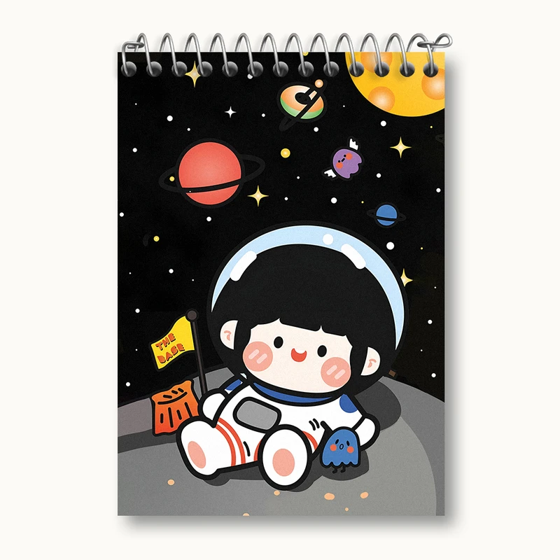 دفتر یادداشت 50 برگ خندالو طرح دختر فضانورد کد N3913