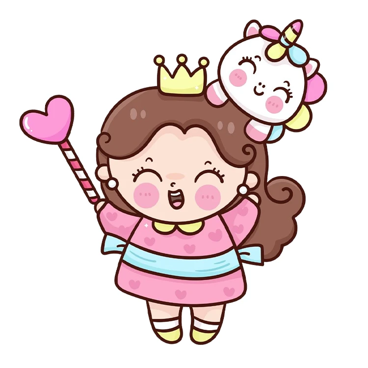 استیکر پارچه و لباس پاد آفرین مدل کارتونی کیوت فانتزی بامزه کد S5272