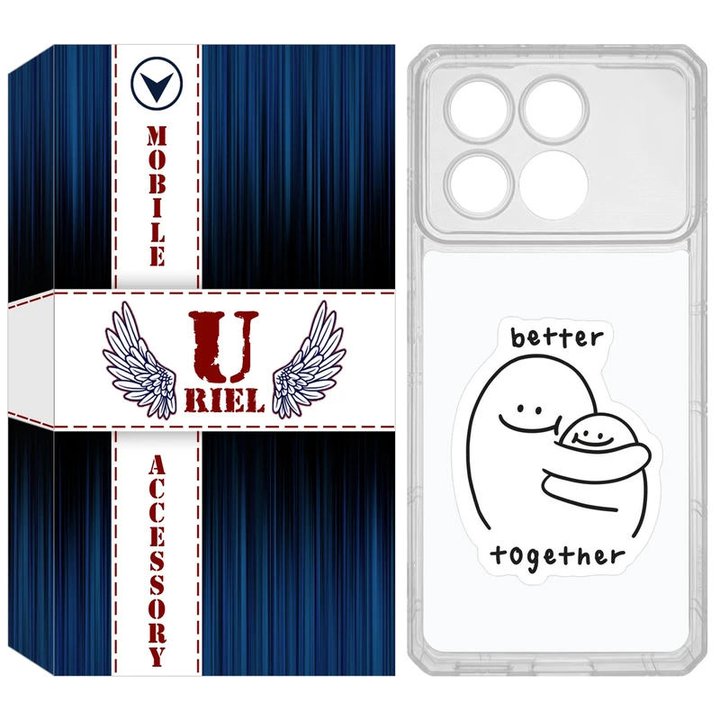 کاور یوریل مدل Clear کد 90 طرح Together مناسب برای گوشی موبایل شیائومی Poco X6 Pro