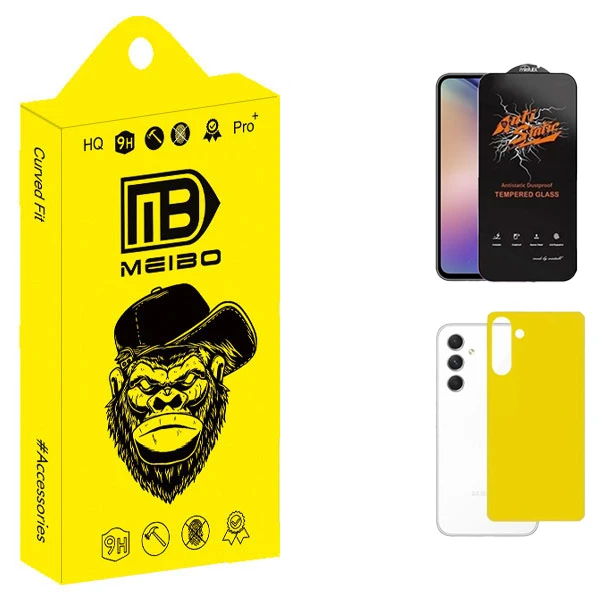 محافظ صفحه نمایش میبو مدل Antistatic Glavers مناسب برای گوشی موبایل سامسونگ Galaxy a54 به همراه محافظ پشت گوشی 