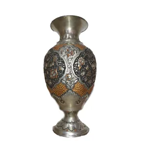 گلدان مسی طرح گل و مرغ کد 101