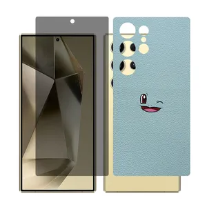Glass Together model privacy screen protector for Samsung Galaxy S22 Ultra mobile phone with back cover sticker