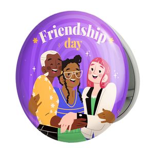 آینه جیبی خندالو طرح بهترین دوستان Best Friends مدل تاشو کد 29595