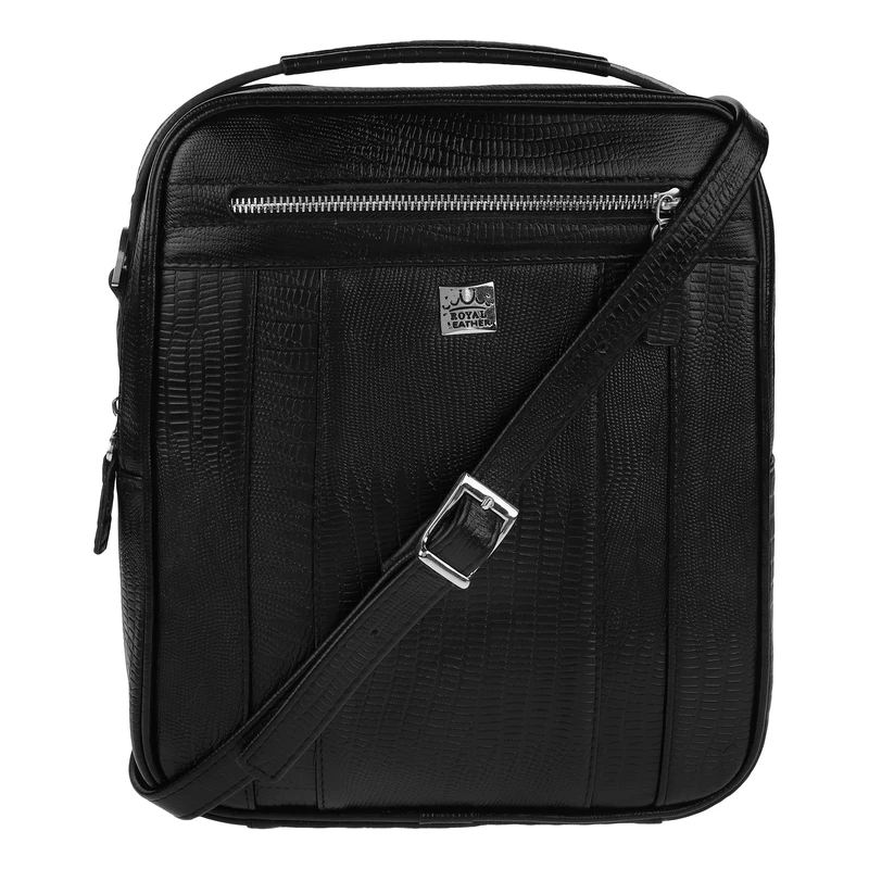 کیف رودوشی مردانه رویال چرم مدل W99.2 دارای یک محفظه