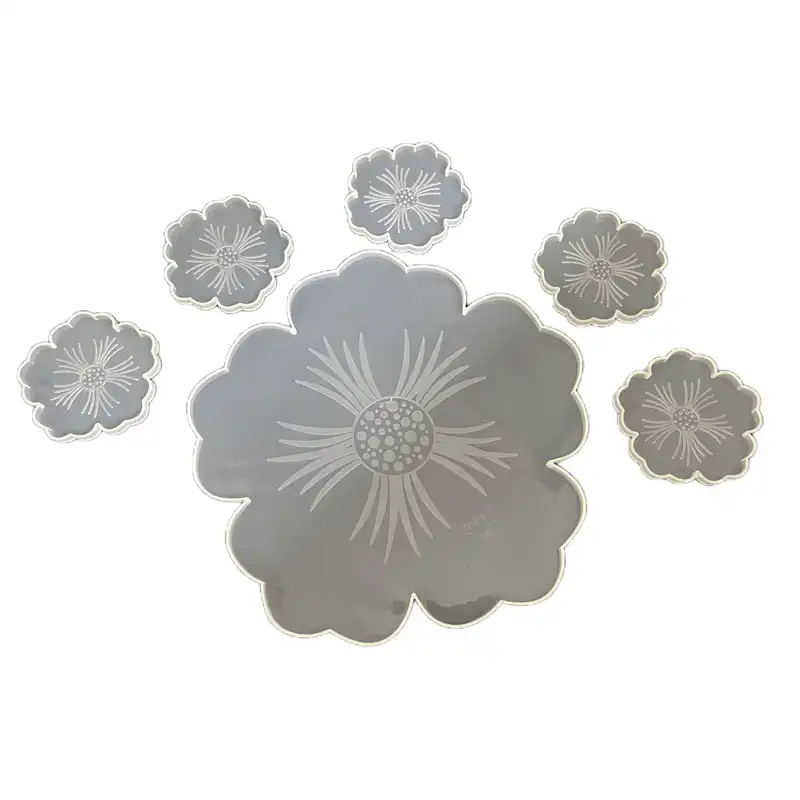 قالب رزین مدل گل مجموعه 6 عددی