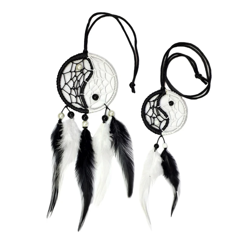 ست آویز و گردنبند دریم کچر مدل یین یانگ کد ft081