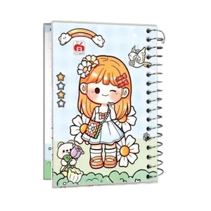 دفترچه یادداشت 100 برگ آلما مدل حاشیه دار طرح GIRL کد 7349