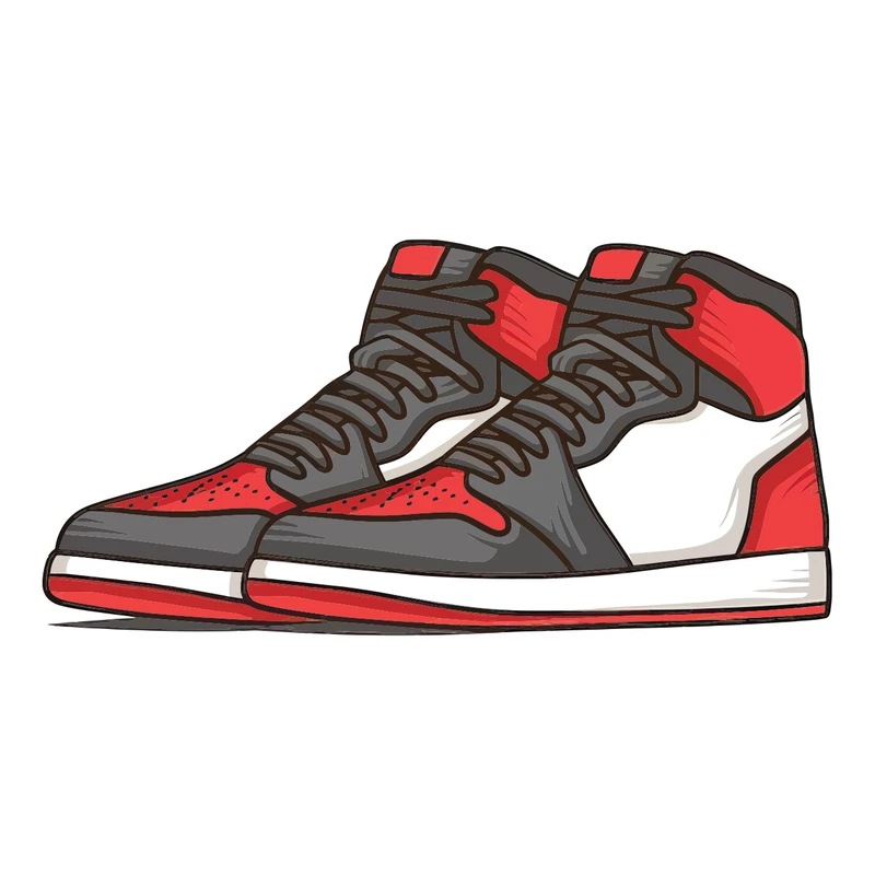 برچسب لپ تاپ پویا مارکت طرح کتونی قرمز کد 3424