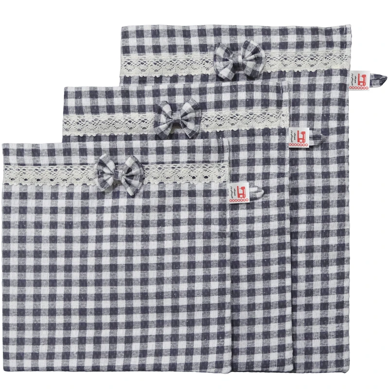 کیسه نان و سبزی منسوجات خسروشاهی برتر مدل زیپدار طرح پیچازی مجموعه 3 عددی کد SAB23 