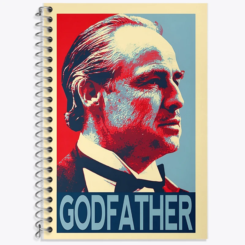 دفتر زبان 50 برگ خندالو مدل دو خط طرح پدر خوانده (The God Father) کد F6486