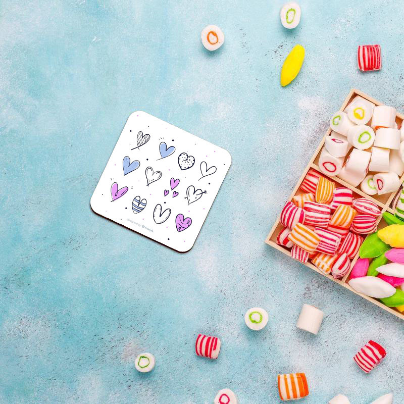 زیر لیوانی کاکتی طرح عاشقانه مدل mp37770