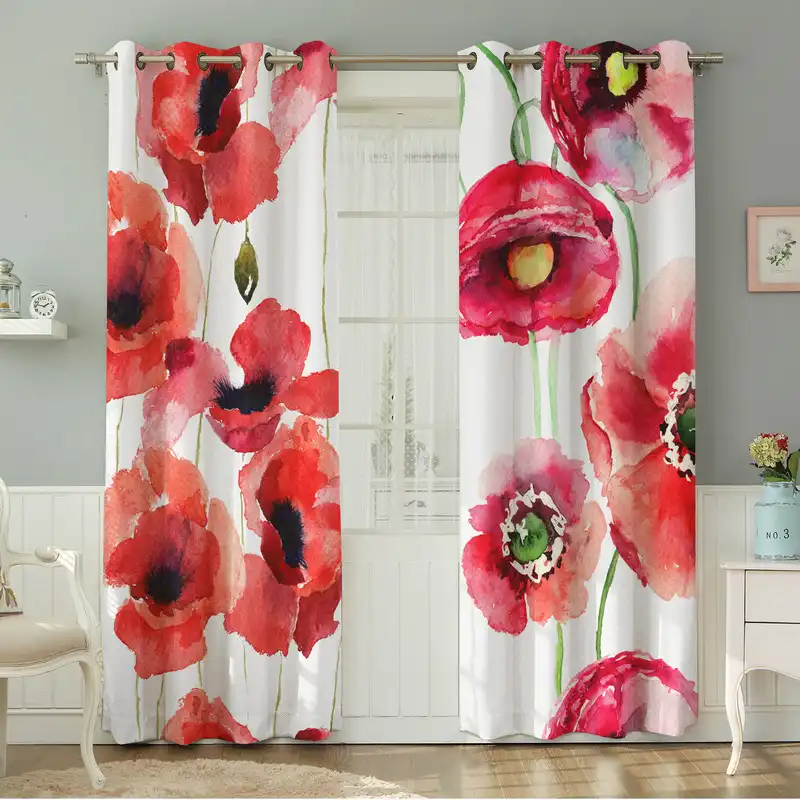 پرده نیروانا طرح گل مدل مخمل کد 4998 سایز 140×280 سانتی متر