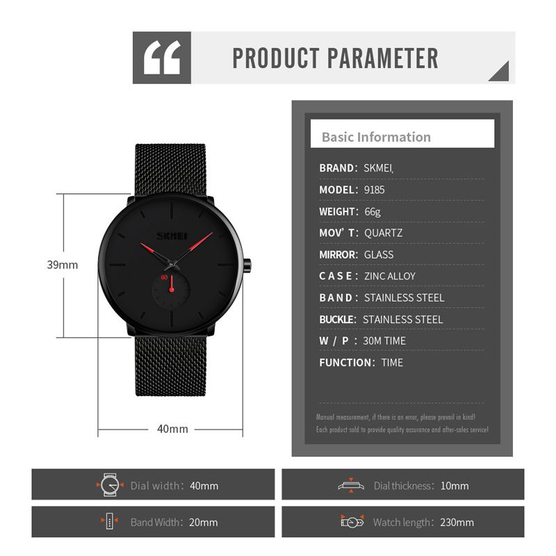 ساعت مچی عقربهای مردانه اسکمی مدل 9185R - - 4
