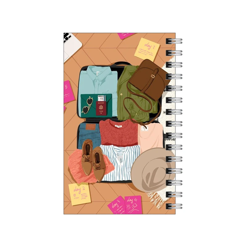 دفترچه یادداشت مدل to do list طرح چمدان سفر کد 5479139