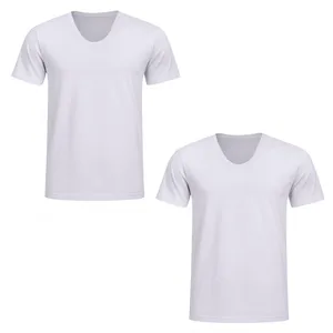 زیرپوش آستین کوتاه یقه گرد مردانه آیدا جید مدل نخ پنبه کد 5331-1 بسته 2 عددی 