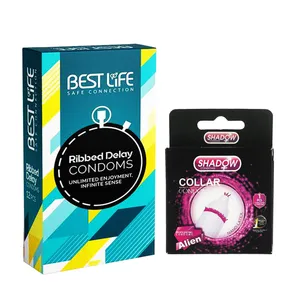کاندوم بست لایف مدل Ribbed Delay بسته 12 عددی به همراه کاندوم شادو مدل Collar بسته 1 عددی