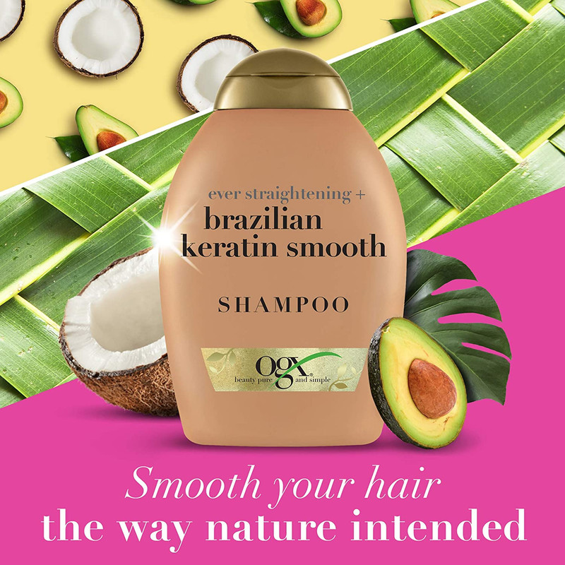 شامپو او جی ایکس مدل Brazilian Keratin Smooth حجم 385 میلی لیتر شامپو او جی ایکس مدل Brazilian Keratin Smooth حجم 385 میلی لیتر
