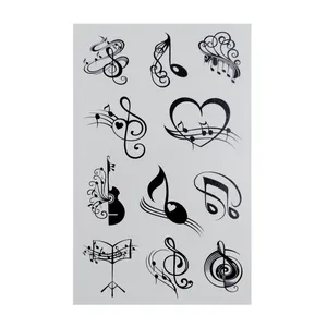 تتو موقت طرح نت های موسیقی