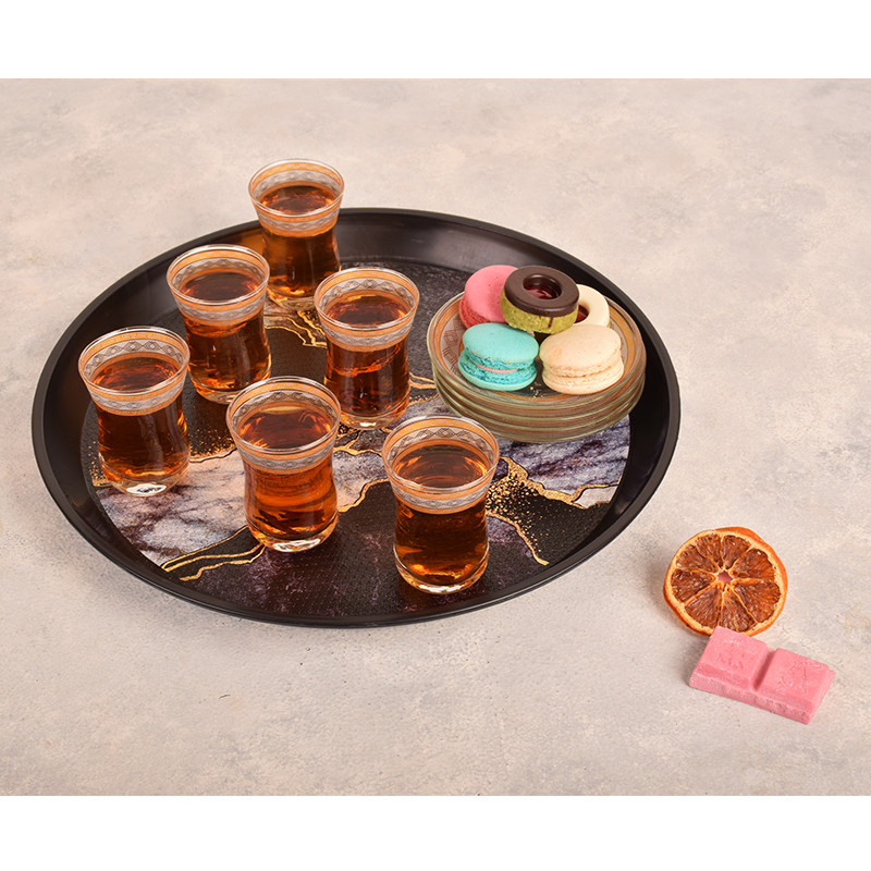 سینی مهروز مدل S-6002-25 طرح مرمر 2
