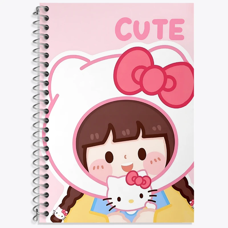 دفتر لغت 50 برگ خندالو طرح دخترانه و هلو کیتی کد N3930