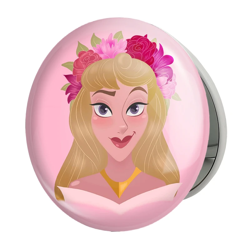 آینه جیبی خندالو طرح زیبای خفته مدل تاشو کد 1423 