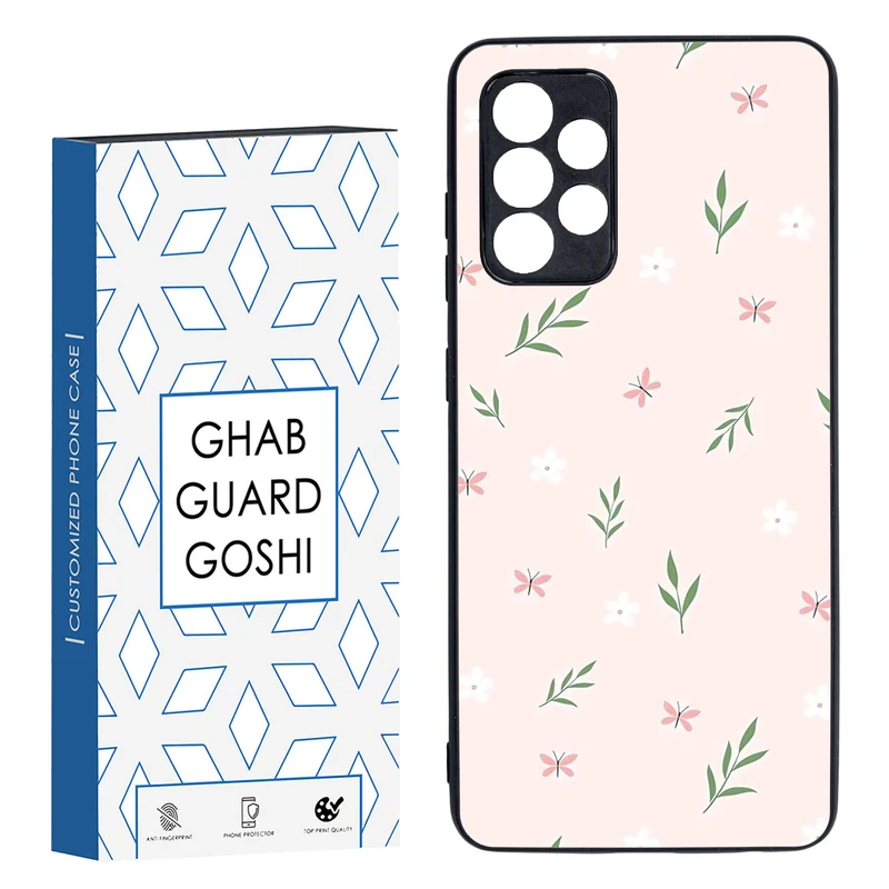 کاور قاب گارد گوشی طرح گل صورتی کد TPU-056 مناسب برای گوشی موبایل سامسونگ Galaxy A52