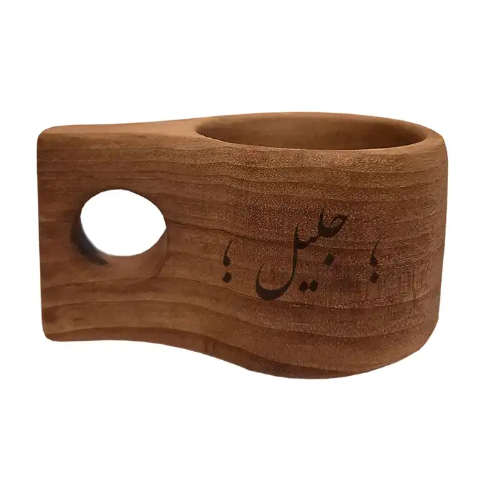 لیوان چوبی مدل اسم جلیل 55522