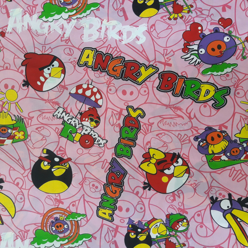 پارچه ملحفه مدل angry birds کد F674