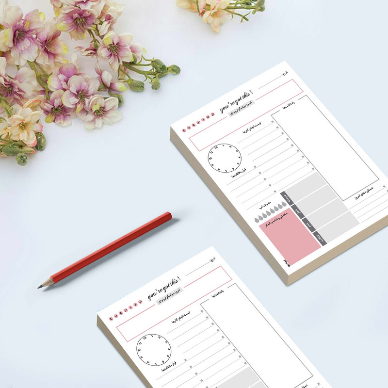 کاغذ یادداشت مستر راد مدل نوتپد طرح پلنر روزانه تایم باکس کد timebox 1641
