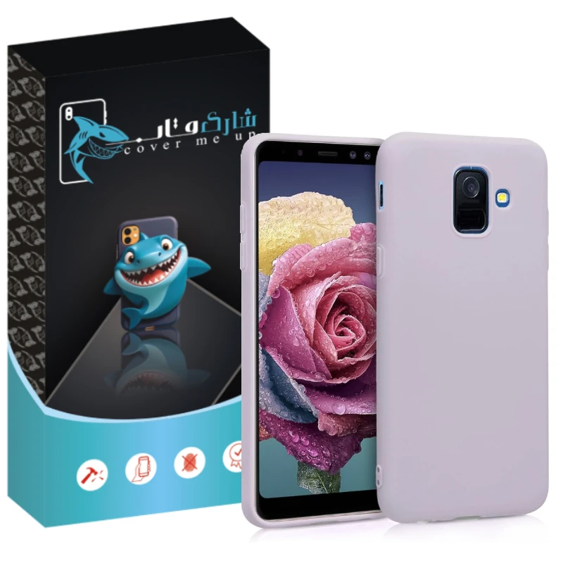 کاور شارک قاب مدل سیلیکونی مناسب برای گوشی موبایل سامسونگ Galaxy A6 Plus
